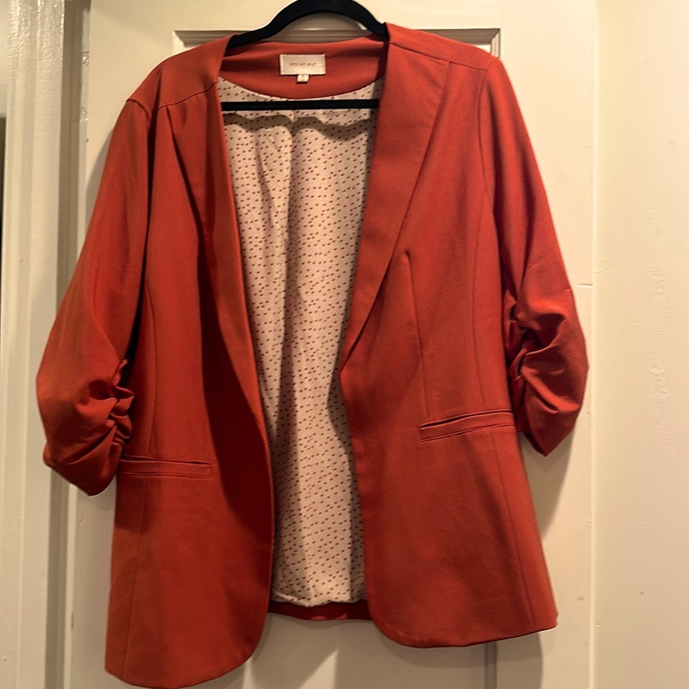 Skies Are Blue Orange Blazer